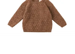 Вязаный свитер для мальчика, цвет меланж «кедр» Quincy Mae