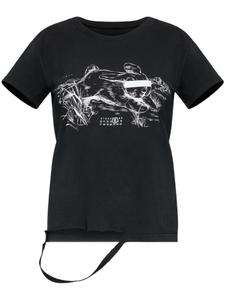 MM6 Maison Margiela футболка с графичным принтом, черный