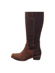 Женские высокие сапоги, на холодном каблуке, коричневые Esgano