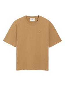 AMI Paris Хлопковая футболка с мотивом Ami De Coeur, коричневый