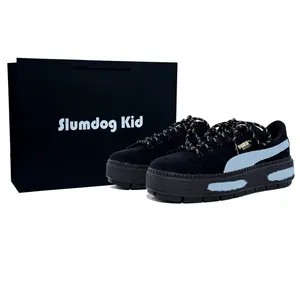 Платформа Trace Low Top Скейтборд Обувь Женские PUMA, черный/синий