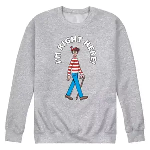 Мужская флисовая толстовка "Где Уолдо Я здесь" Licensed Character, серый