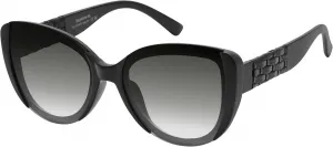 Женские солнцезащитные очки BEARPAW Bearpaw Ladies Plastic Cateye Eco-friendly Sunglass Cat Eye Sunglasses, Black