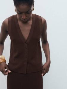 Жилет Seseta Mango, Dark Brown