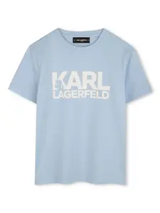 Футболка с логотипом Karl Lagerfeld Kids, синий