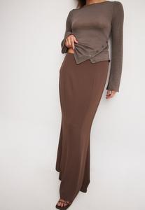 Юбка макси MERMAID SHAPED NA-KD, коричневый