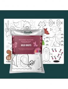 Сенсорный силиконовый коврик-раскраска HeyDoodle А3 — Дикие числа Inna marka