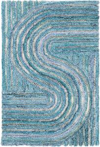 Ковер SAFAVIEH, 69 x 122 см, South Hampton Collection, Blue, ручной работы из шерсти, идеально для гостиной, столовой, спальни (SHA301M-24)