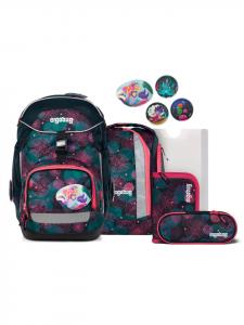 Ergobag Набор школьных сумок, 6 предметов, включая сумку на липучках, в цвете «Коралловый медведь»