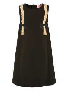 Платье миди с косичкой и бантом Vivetta, черный