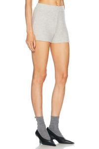 Кашемировые шорты косой вязки AEXAE, серый