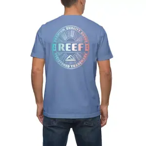 Мужская футболка с рисунком лучей Reef, цвет steel blue