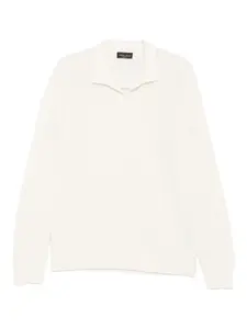 Поло из шерстяной смеси Roberto Collina, нейтральный