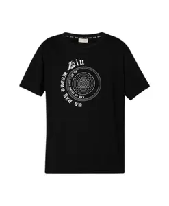Футболка с короткими рукавами с логотипом и драгоценным камнем Liu Jo, черный