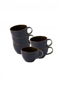 Кружки кофейные керамические Like by Villeroy & Boch Crafted, 247 мл, 6 штук, темно-синий