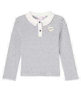 Поло Juanna из хлопка в полоску Bonpoint, Rayures Marine