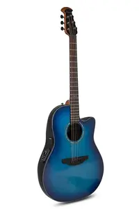 Акустико-электрическая гитара Ovation CS24P-BLFL Celebrity Traditional Plus с корпусом среднего размера Lyrachord, гриф из дерева нато, 6 струн, в комплекте с футляром ABS