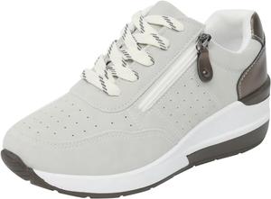 Женские кроссовки для тенниса, модные сникеры, ортопедическая комфортная обувь для женщин, медсестер, платформенные туфли на молнии, для ходьбы и бега, повседневные кроссовки, удобные, легкие и дышащие Baimiu, серый