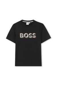 Хлопковая футболка Boss, черный