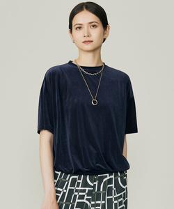 Топ полупрозрачный велюровый Free Zone, темно-синий