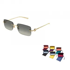 Прямоугольные солнцезащитные очки с градиентными линзами GUCCI, золотой