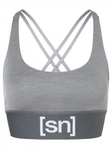 Бюстгальтер из мериноса W SUPER TOP серого цвета super.natural