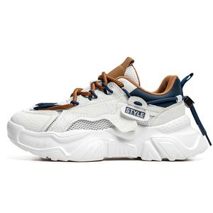 PNKE Абразивостойкие дышащие утепленные низкие массивные кроссовки мужские - синий коричневый, цвет Blue Brown