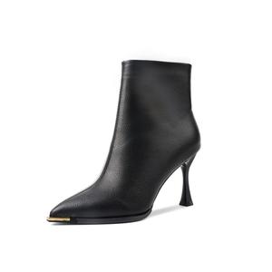 Ботинки на каблуке 8 см женские PINWEISHIDU, цвет хаки [высота каблука 6 см]