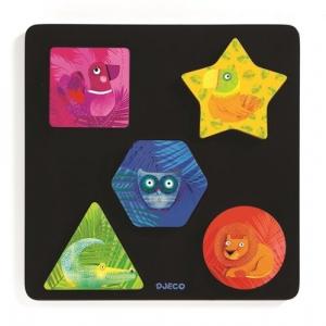 Пазл Djeco, Geochic, Фигурки, 5 шт.