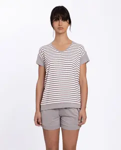 Короткая женская пижама из модала с принтом Punto Blanco, серый