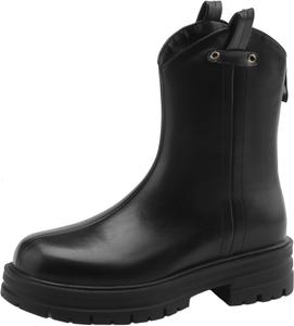 Женские модные ботильоны LYYSKY с круглым носком и невысоким каблуком 4 см, короткие ботинки в винтажном стиле, черные и коричневые, размеры US4-US9.5