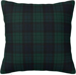 Paruiny Декоративная наволочка тартан двусторонняя пушистая с молнией White