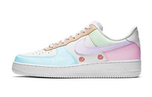 Кроссовки Nike Air Force 1 Lifestyle Shoes Men Low-top White/blue/green/pink/red, белый