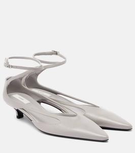 Кожаные лоферы Toteme, Light Grey