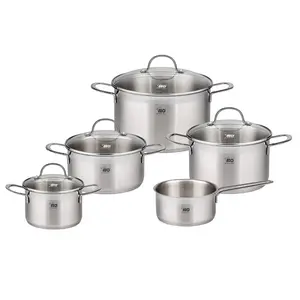 Набор кастрюль Elo Top Collection из нержавеющей стали, 9 предметов