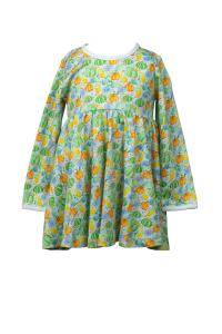 Детское платье Pumpkin Mix Twirl в зелено-оранжевом цвете THE PROPER PEONY