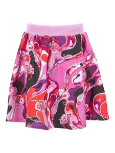 Юбка с принтом Orchidee PUCCI Junior, розовый