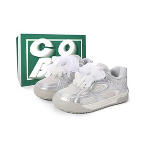 Женские кроссовки для скейтбординга Cob Cushioning с низким верхом и износостойкой подошвой Cobx, Silver