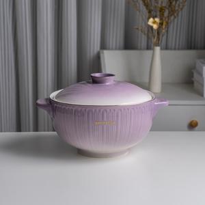 DearDali Керамическая суповая миска Ziyun 20 см с двумя ручками — элегантная посуда для домашнего использования и стильный подарок на новоселье