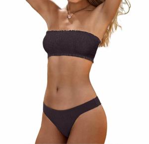 Coco Smocked Teeny Bottom In Brown PQ Swim