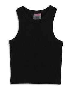 Детский ребристый топ для девочек - малышки, подростки Terez, черный