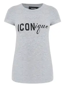 Футболка с принтом логотипа DSQUARED2, серый