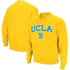 Мужской золотой свитшот с круглым вырезом UCLA Bruins Arch & Logo Colosseum