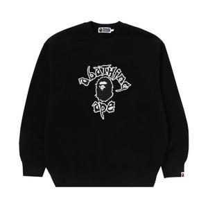 Свитер BAPE Mad Ape College Heavy Washed Crewneck, Black