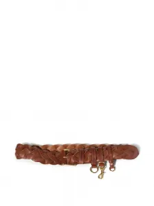 Плетеный ремень Miu Miu, коричневый