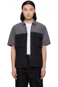 Рубашка с покраской в готовом виде Sacai, черный