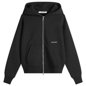 Толстовка с капюшоном на молнии с логотипом Box About:Blank, черный
