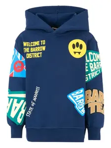 Худи с графичным принтом Barrow kids, синий
