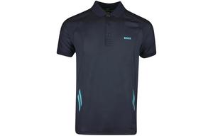 Поло с принтом Boss Logo HUGO BOSS, синий