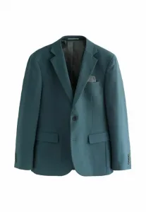 Приталенный пиджак из фактурной ткани Next, Teal Blue